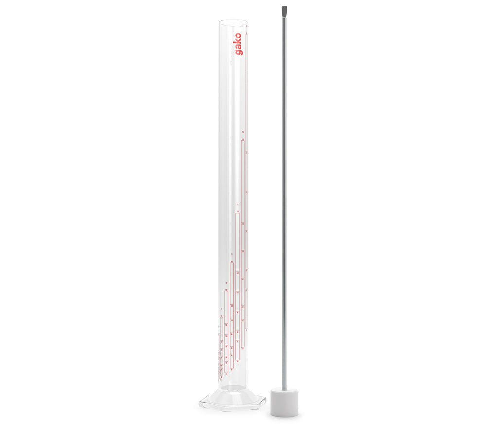 gako MedCaps Glass cylinder set - incl. tamper tool & glass cylinder brush